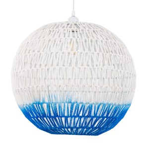 glo-00729-00729_4 GLOBOSTAR® SANTOR 00729 BOHO ΚΡΕΜΑΣΤΟ ΦΩΤΙΣΤΙΚΟ ΜΠΑΛΑ ΜΟΝΟΦΩΤΟ 1 X E27 IP20 ΛΕΥΚΟ & ΜΠΛΕ Σ