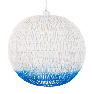 glo-00729-00729_5 GLOBOSTAR® SANTOR 00729 BOHO ΚΡΕΜΑΣΤΟ ΦΩΤΙΣΤΙΚΟ ΜΠΑΛΑ ΜΟΝΟΦΩΤΟ 1 X E27 IP20 ΛΕΥΚΟ & ΜΠΛΕ Σ
