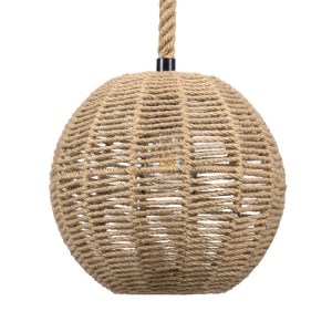 glo-00731-00731_5 GLOBOSTAR® MANDALA 00731 BOHO ΚΡΕΜΑΣΤΟ ΦΩΤΙΣΤΙΚΟ ΠΛΕΓΜΑ ΜΟΝΟΦΩΤΟ 1 X E27 IP20 ΜΠΕΖ ΣΧΟΙΝΙ 