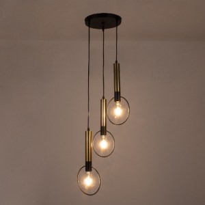 glo-00773-00773_2 GLOBOSTAR® OLVERO 00773 ΜΟΝΤΕΡΝΟ ΚΡΕΜΑΣΤΟ ΦΩΤΙΣΤΙΚΟ ΑΝΑΡΤΗΣΗ ΤΡΙΦΩΤΟ 3 X E27 IP20 ΜΑΥΡΟ & 