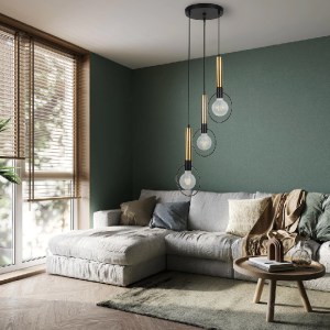 glo-00773-post_59 GLOBOSTAR® OLVERO 00773 ΜΟΝΤΕΡΝΟ ΚΡΕΜΑΣΤΟ ΦΩΤΙΣΤΙΚΟ ΑΝΑΡΤΗΣΗ ΤΡΙΦΩΤΟ 3 X E27 IP20 ΜΑΥΡΟ & 