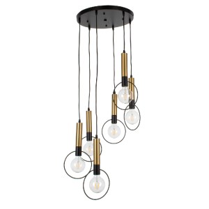 glo-00774-00774_3 GLOBOSTAR® OLVERO 00774 ΜΟΝΤΕΡΝΟ ΚΡΕΜΑΣΤΟ ΦΩΤΙΣΤΙΚΟ ΑΝΑΡΤΗΣΗ ΠΟΛΥΦΩΤΟ 6 X E27 IP20 ΜΑΥΡΟ &