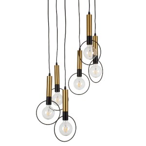 glo-00774-00774_4 GLOBOSTAR® OLVERO 00774 ΜΟΝΤΕΡΝΟ ΚΡΕΜΑΣΤΟ ΦΩΤΙΣΤΙΚΟ ΑΝΑΡΤΗΣΗ ΠΟΛΥΦΩΤΟ 6 X E27 IP20 ΜΑΥΡΟ &