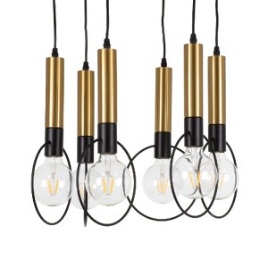 glo-00774-00774_7 GLOBOSTAR® OLVERO 00774 ΜΟΝΤΕΡΝΟ ΚΡΕΜΑΣΤΟ ΦΩΤΙΣΤΙΚΟ ΑΝΑΡΤΗΣΗ ΠΟΛΥΦΩΤΟ 6 X E27 IP20 ΜΑΥΡΟ &