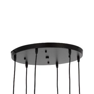 glo-00774-00774_8 GLOBOSTAR® OLVERO 00774 ΜΟΝΤΕΡΝΟ ΚΡΕΜΑΣΤΟ ΦΩΤΙΣΤΙΚΟ ΑΝΑΡΤΗΣΗ ΠΟΛΥΦΩΤΟ 6 X E27 IP20 ΜΑΥΡΟ &