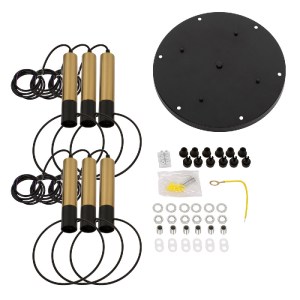 glo-00774-00774_9 GLOBOSTAR® OLVERO 00774 ΜΟΝΤΕΡΝΟ ΚΡΕΜΑΣΤΟ ΦΩΤΙΣΤΙΚΟ ΑΝΑΡΤΗΣΗ ΠΟΛΥΦΩΤΟ 6 X E27 IP20 ΜΑΥΡΟ &