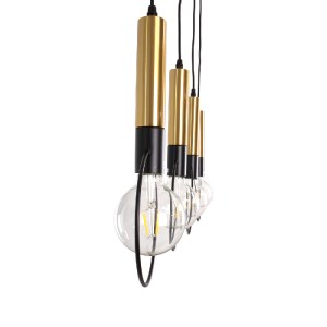 glo-00775-00775_5 GLOBOSTAR® OLVERO 00775 ΜΟΝΤΕΡΝΟ ΚΡΕΜΑΣΤΟ ΦΩΤΙΣΤΙΚΟ ΡΑΓΑ ΠΟΛΥΦΩΤΟ 4 X E27 IP20 ΜΑΥΡΟ & ΧΡΥ