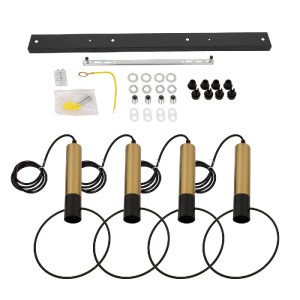 glo-00775-00775_9 GLOBOSTAR® OLVERO 00775 ΜΟΝΤΕΡΝΟ ΚΡΕΜΑΣΤΟ ΦΩΤΙΣΤΙΚΟ ΡΑΓΑ ΠΟΛΥΦΩΤΟ 4 X E27 IP20 ΜΑΥΡΟ & ΧΡΥ