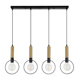 glo-00775-b42876_00775_0 GLOBOSTAR® OLVERO 00775 ΜΟΝΤΕΡΝΟ ΚΡΕΜΑΣΤΟ ΦΩΤΙΣΤΙΚΟ ΡΑΓΑ ΠΟΛΥΦΩΤΟ 4 X E27 IP20 ΜΑΥΡΟ & ΧΡΥ