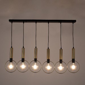 glo-00776-00776_2 GLOBOSTAR® OLVERO 00776 ΜΟΝΤΕΡΝΟ ΚΡΕΜΑΣΤΟ ΦΩΤΙΣΤΙΚΟ ΡΑΓΑ ΠΟΛΥΦΩΤΟ 6 X E27 IP20 ΜΑΥΡΟ & ΧΡΥ
