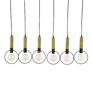 glo-00776-00776_5 GLOBOSTAR® OLVERO 00776 ΜΟΝΤΕΡΝΟ ΚΡΕΜΑΣΤΟ ΦΩΤΙΣΤΙΚΟ ΡΑΓΑ ΠΟΛΥΦΩΤΟ 6 X E27 IP20 ΜΑΥΡΟ & ΧΡΥ