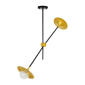 glo-00778-00778_0 GLOBOSTAR® JOLIET 00778 ΜΟΝΤΕΡΝΟ ΦΩΤΙΣΤΙΚΟ ΟΡΟΦΗΣ ΠΛΕΓΜΑ ΔΙΦΩΤΟ 2 X G9 IP20 ΜΑΥΡΟ & ΧΡΥΣΟ 