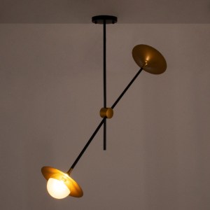 glo-00778-00778_2 GLOBOSTAR® JOLIET 00778 ΜΟΝΤΕΡΝΟ ΦΩΤΙΣΤΙΚΟ ΟΡΟΦΗΣ ΠΛΕΓΜΑ ΔΙΦΩΤΟ 2 X G9 IP20 ΜΑΥΡΟ & ΧΡΥΣΟ 
