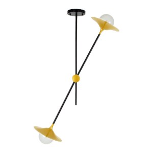 glo-00778-00778_4 GLOBOSTAR® JOLIET 00778 ΜΟΝΤΕΡΝΟ ΦΩΤΙΣΤΙΚΟ ΟΡΟΦΗΣ ΠΛΕΓΜΑ ΔΙΦΩΤΟ 2 X G9 IP20 ΜΑΥΡΟ & ΧΡΥΣΟ 