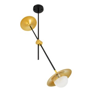 glo-00778-00778_5 GLOBOSTAR® JOLIET 00778 ΜΟΝΤΕΡΝΟ ΦΩΤΙΣΤΙΚΟ ΟΡΟΦΗΣ ΠΛΕΓΜΑ ΔΙΦΩΤΟ 2 X G9 IP20 ΜΑΥΡΟ & ΧΡΥΣΟ 
