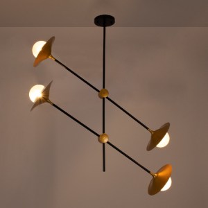 glo-00779-00779_2 GLOBOSTAR® JOLIET 00779 ΜΟΝΤΕΡΝΟ ΦΩΤΙΣΤΙΚΟ ΟΡΟΦΗΣ ΠΛΕΓΜΑ ΠΟΛΥΦΩΤΟ 4 X G9 IP20 ΜΑΥΡΟ & ΧΡΥΣ