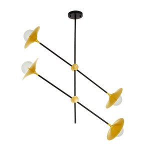 glo-00779-00779_3 GLOBOSTAR® JOLIET 00779 ΜΟΝΤΕΡΝΟ ΦΩΤΙΣΤΙΚΟ ΟΡΟΦΗΣ ΠΛΕΓΜΑ ΠΟΛΥΦΩΤΟ 4 X G9 IP20 ΜΑΥΡΟ & ΧΡΥΣ