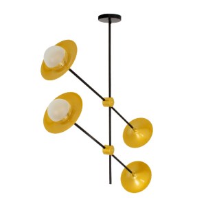 glo-00779-00779_4 GLOBOSTAR® JOLIET 00779 ΜΟΝΤΕΡΝΟ ΦΩΤΙΣΤΙΚΟ ΟΡΟΦΗΣ ΠΛΕΓΜΑ ΠΟΛΥΦΩΤΟ 4 X G9 IP20 ΜΑΥΡΟ & ΧΡΥΣ