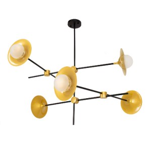 glo-00780-00780_0 GLOBOSTAR® JOLIET 00780 ΜΟΝΤΕΡΝΟ ΦΩΤΙΣΤΙΚΟ ΟΡΟΦΗΣ ΠΛΕΓΜΑ ΠΟΛΥΦΩΤΟ 6 X G9 IP20 ΜΑΥΡΟ & ΧΡΥΣ