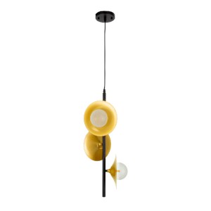 glo-00781-00781_3 GLOBOSTAR® JOLIET 00781 ΜΟΝΤΕΡΝΟ ΚΡΕΜΑΣΤΟ ΦΩΤΙΣΤΙΚΟ ΑΝΑΡΤΗΣΗ ΤΡΙΦΩΤΟ 3 X G9 ΜΑΥΡΟ & ΧΡΥΣΟ 
