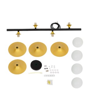 glo-00782-00782_8 GLOBOSTAR® JOLIET 00782 ΜΟΝΤΕΡΝΟ ΚΡΕΜΑΣΤΟ ΦΩΤΙΣΤΙΚΟ ΑΝΑΡΤΗΣΗ ΠΟΛΥΦΩΤΟ 4 X G9 ΜΑΥΡΟ & ΧΡΥΣΟ