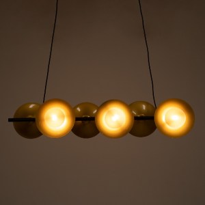 glo-00783-00783_2 GLOBOSTAR® JOLIET 00783 ΜΟΝΤΕΡΝΟ ΚΡΕΜΑΣΤΟ ΦΩΤΙΣΤΙΚΟ ΑΝΑΡΤΗΣΗ ΠΟΛΥΦΩΤΟ 6 X G9 ΜΑΥΡΟ & ΧΡΥΣΟ