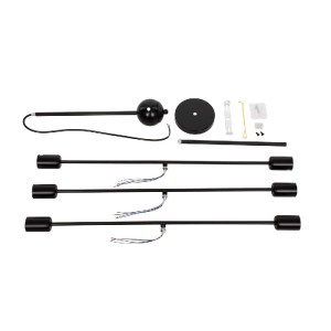 glo-00784-00784_11 GLOBOSTAR® ZANE 00784 ΜΟΝΤΕΡΝΟ ΦΩΤΙΣΤΙΚΟ ΟΡΟΦΗΣ ΠΛΕΓΜΑ ΠΟΛΥΦΩΤΟ 6 X E27 IP20 ΜΑΥΡΟ ΜΕΤΑΛΛΟ