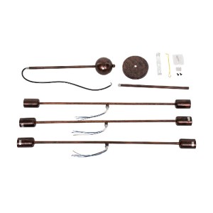 glo-00785-00785_10 GLOBOSTAR® ZANE 00785 ΜΟΝΤΕΡΝΟ ΦΩΤΙΣΤΙΚΟ ΟΡΟΦΗΣ ΠΛΕΓΜΑ ΠΟΛΥΦΩΤΟ 6 X E27 IP20 ΧΑΛΚΙΝΟ ΜΕΤΑΛ