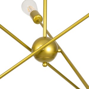 glo-00786-00786_7 GLOBOSTAR® ZANE 00786 ΜΟΝΤΕΡΝΟ ΦΩΤΙΣΤΙΚΟ ΟΡΟΦΗΣ ΠΛΕΓΜΑ ΠΟΛΥΦΩΤΟ 6 X E27 IP20 ΧΡΥΣΟ ΜΕΤΑΛΛΟ