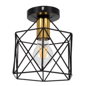 glo-00792-00792_4 GLOBOSTAR® TRON 00792 ΜΟΝΤΕΡΝΟ ΦΩΤΙΣΤΙΚΟ ΟΡΟΦΗΣ ΠΛΕΓΜΑ ΜΟΝΟΦΩΤΟ 1 X E27 IP20 ΜΑΥΡΟ & ΧΡΥΣΟ