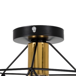 glo-00792-00792_5 GLOBOSTAR® TRON 00792 ΜΟΝΤΕΡΝΟ ΦΩΤΙΣΤΙΚΟ ΟΡΟΦΗΣ ΠΛΕΓΜΑ ΜΟΝΟΦΩΤΟ 1 X E27 IP20 ΜΑΥΡΟ & ΧΡΥΣΟ
