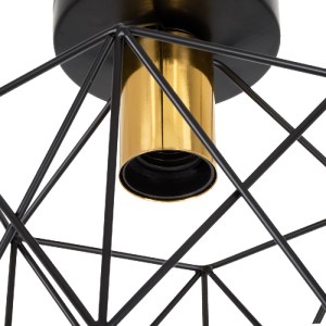 glo-00792-00792_6 GLOBOSTAR® TRON 00792 ΜΟΝΤΕΡΝΟ ΦΩΤΙΣΤΙΚΟ ΟΡΟΦΗΣ ΠΛΕΓΜΑ ΜΟΝΟΦΩΤΟ 1 X E27 IP20 ΜΑΥΡΟ & ΧΡΥΣΟ