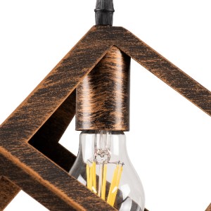 glo-00793-00793_5 GLOBOSTAR® CUBE 00793 ΜΟΝΤΕΡΝΟ ΚΡΕΜΑΣΤΟ ΦΩΤΙΣΤΙΚΟ ΠΛΕΓΜΑ ΜΟΝΟΦΩΤΟ 1 X E27 IP20 ΧΑΛΚΙΝΟ ΜΕΤ