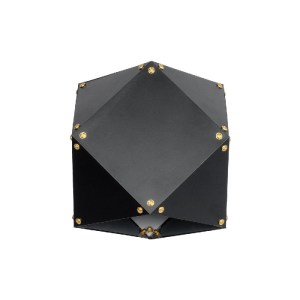 glo-00794-00794_5 GLOBOSTAR® WELLES 00794 ΜΟΝΤΕΡΝΟ ΕΠΙΤΟΙΧΙΟ ΦΩΤΙΣΤΙΚΟ ΑΠΛΙΚΑ ΜΟΝΟΦΩΤΟ 1 X E27 IP20 ΜΑΥΡΟ & ΧΡΥΣΟ ΜΕΤΑΛΛΟ - Μ17 X Π28 X Υ17CM