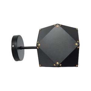 glo-00794-00794_6 GLOBOSTAR® WELLES 00794 ΜΟΝΤΕΡΝΟ ΕΠΙΤΟΙΧΙΟ ΦΩΤΙΣΤΙΚΟ ΑΠΛΙΚΑ ΜΟΝΟΦΩΤΟ 1 X E27 IP20 ΜΑΥΡΟ & ΧΡΥΣΟ ΜΕΤΑΛΛΟ - Μ17 X Π28 X Υ17CM