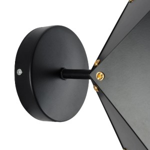 glo-00794-00794_7 GLOBOSTAR® WELLES 00794 ΜΟΝΤΕΡΝΟ ΕΠΙΤΟΙΧΙΟ ΦΩΤΙΣΤΙΚΟ ΑΠΛΙΚΑ ΜΟΝΟΦΩΤΟ 1 X E27 IP20 ΜΑΥΡΟ & ΧΡΥΣΟ ΜΕΤΑΛΛΟ - Μ17 X Π28 X Υ17CM