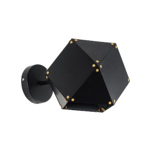 glo-00794-8b5123_00794_0 GLOBOSTAR® WELLES 00794 ΜΟΝΤΕΡΝΟ ΕΠΙΤΟΙΧΙΟ ΦΩΤΙΣΤΙΚΟ ΑΠΛΙΚΑ ΜΟΝΟΦΩΤΟ 1 X E27 IP20 ΜΑΥΡΟ & ΧΡΥΣΟ ΜΕΤΑΛΛΟ - Μ17 X Π28 X Υ17CM