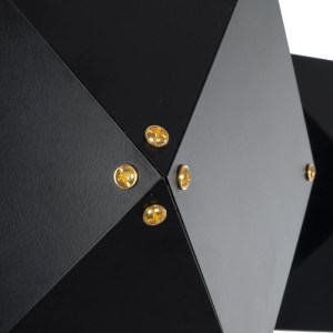 glo-00795-00795_6 GLOBOSTAR® WELLES 00795 ΜΟΝΤΕΡΝΟ ΕΠΙΤΟΙΧΙΟ ΦΩΤΙΣΤΙΚΟ ΑΠΛΙΚΑ ΔΙΦΩΤΟ 2 X E27 IP20 ΜΑΥΡΟ & ΧΡΥΣΟ ΜΕΤΑΛΛΟ - Μ52 X Π21 X Υ17CM
