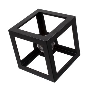 glo-00799-00799_7 GLOBOSTAR® CUBE 00799 ΜΟΝΤΕΡΝΟ ΦΩΤΙΣΤΙΚΟ ΟΡΟΦΗΣ ΠΛΕΓΜΑ ΜΟΝΟΦΩΤΟ 1 X E27 IP20 ΜΑΥΡΟ & ΧΑΛΚΙ
