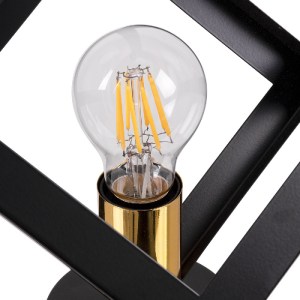 glo-00799-00799_8 GLOBOSTAR® CUBE 00799 ΜΟΝΤΕΡΝΟ ΦΩΤΙΣΤΙΚΟ ΟΡΟΦΗΣ ΠΛΕΓΜΑ ΜΟΝΟΦΩΤΟ 1 X E27 IP20 ΜΑΥΡΟ & ΧΑΛΚΙ