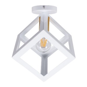 glo-00800-00800_4 GLOBOSTAR® CUBE 00800 ΜΟΝΤΕΡΝΟ ΦΩΤΙΣΤΙΚΟ ΟΡΟΦΗΣ ΠΛΕΓΜΑ ΜΟΝΟΦΩΤΟ 1 X E27 IP20 ΛΕΥΚΟ & ΧΑΛΚΙ