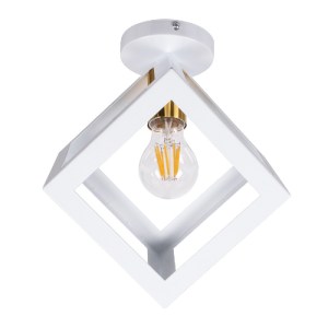 glo-00800-00800_5 GLOBOSTAR® CUBE 00800 ΜΟΝΤΕΡΝΟ ΦΩΤΙΣΤΙΚΟ ΟΡΟΦΗΣ ΠΛΕΓΜΑ ΜΟΝΟΦΩΤΟ 1 X E27 IP20 ΛΕΥΚΟ & ΧΑΛΚΙ