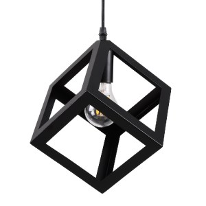 glo-00801-00801_0 GLOBOSTAR® CUBE 00801 ΜΟΝΤΕΡΝΟ ΚΡΕΜΑΣΤΟ ΦΩΤΙΣΤΙΚΟ ΑΝΑΡΤΗΣΗ ΜΟΝΟΦΩΤΟ 1 X E27 IP20 ΜΑΥΡΟ ΜΕΤ