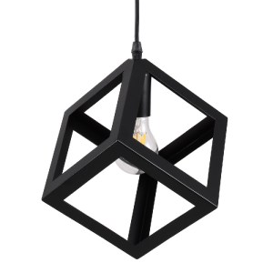 glo-00801-00801_3 GLOBOSTAR® CUBE 00801 ΜΟΝΤΕΡΝΟ ΚΡΕΜΑΣΤΟ ΦΩΤΙΣΤΙΚΟ ΑΝΑΡΤΗΣΗ ΜΟΝΟΦΩΤΟ 1 X E27 IP20 ΜΑΥΡΟ ΜΕΤ
