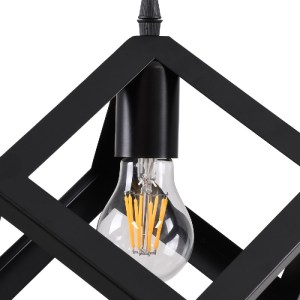 glo-00801-00801_5 GLOBOSTAR® CUBE 00801 ΜΟΝΤΕΡΝΟ ΚΡΕΜΑΣΤΟ ΦΩΤΙΣΤΙΚΟ ΑΝΑΡΤΗΣΗ ΜΟΝΟΦΩΤΟ 1 X E27 IP20 ΜΑΥΡΟ ΜΕΤ