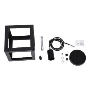 glo-00801-00801_7 GLOBOSTAR® CUBE 00801 ΜΟΝΤΕΡΝΟ ΚΡΕΜΑΣΤΟ ΦΩΤΙΣΤΙΚΟ ΑΝΑΡΤΗΣΗ ΜΟΝΟΦΩΤΟ 1 X E27 IP20 ΜΑΥΡΟ ΜΕΤ