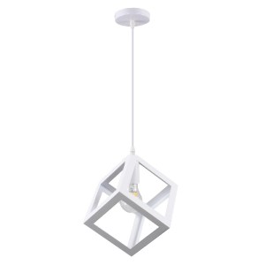 glo-00802-00802_2 GLOBOSTAR® CUBE 00802 ΜΟΝΤΕΡΝΟ ΚΡΕΜΑΣΤΟ ΦΩΤΙΣΤΙΚΟ ΠΛΕΓΜΑ ΜΟΝΟΦΩΤΟ 1 X E27 IP20 ΛΕΥΚΟ ΜΕΤΑΛ