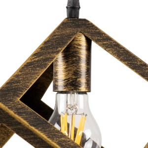 glo-00803-00803_5 GLOBOSTAR® CUBE 00803 ΜΟΝΤΕΡΝΟ ΚΡΕΜΑΣΤΟ ΦΩΤΙΣΤΙΚΟ ΠΛΕΓΜΑ ΜΟΝΟΦΩΤΟ 1 X E27 IP20 ΜΠΡΟΥΤΖΙΝΟ 