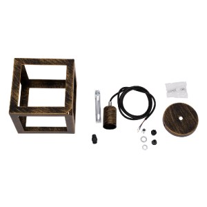 glo-00803-00803_7 GLOBOSTAR® CUBE 00803 ΜΟΝΤΕΡΝΟ ΚΡΕΜΑΣΤΟ ΦΩΤΙΣΤΙΚΟ ΠΛΕΓΜΑ ΜΟΝΟΦΩΤΟ 1 X E27 IP20 ΜΠΡΟΥΤΖΙΝΟ 
