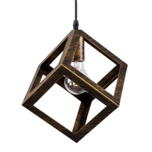 glo-00803-f55c37_00803_0 GLOBOSTAR® CUBE 00803 ΜΟΝΤΕΡΝΟ ΚΡΕΜΑΣΤΟ ΦΩΤΙΣΤΙΚΟ ΠΛΕΓΜΑ ΜΟΝΟΦΩΤΟ 1 X E27 IP20 ΜΠΡΟΥΤΖΙΝΟ 